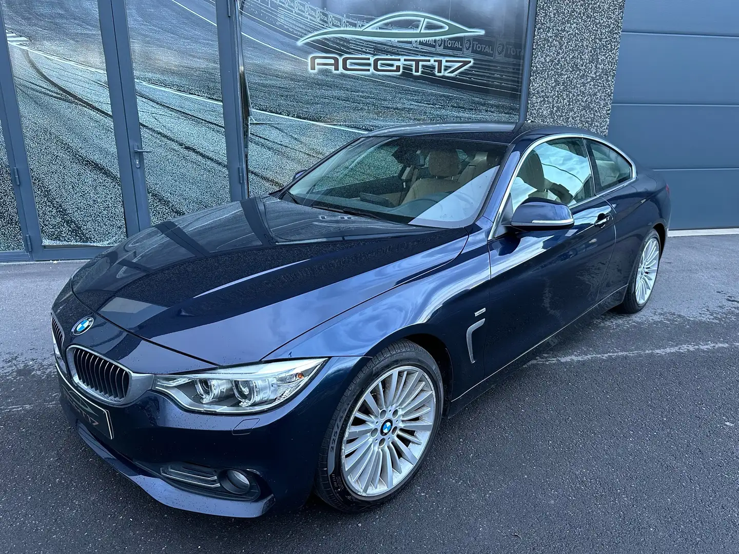 BMW 420 d Coupe Luxury Line Belguim Car 1ste HAND Niebieski - 1