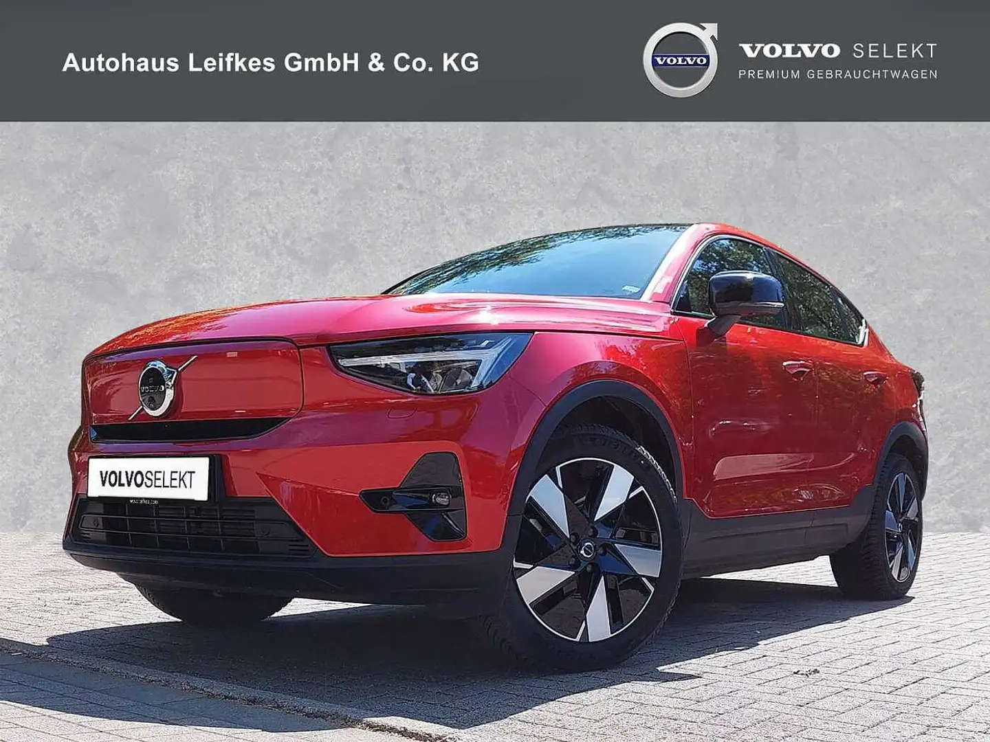 Volvo C40 Recharge 82 kWh Single M. Extended Range RWD Ultim Rood - 1