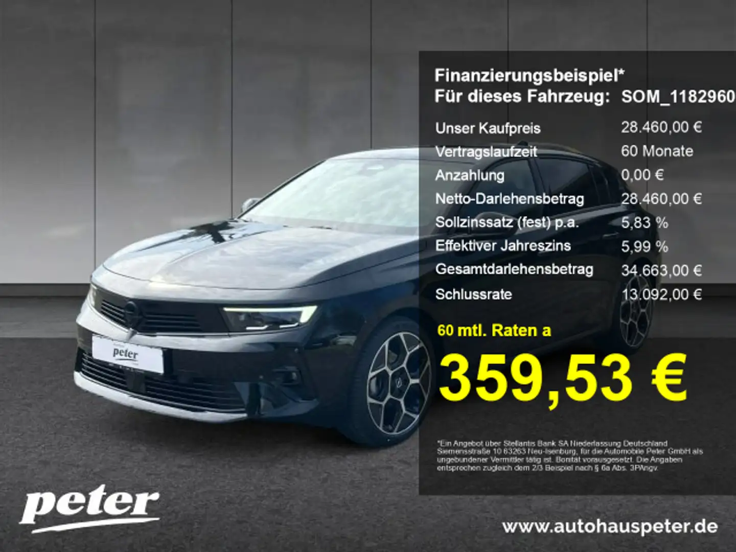 Opel Astra Astra L 1.2 GS Adapt. Tempomat Navi Verfügbar ab30 Zwart - 1