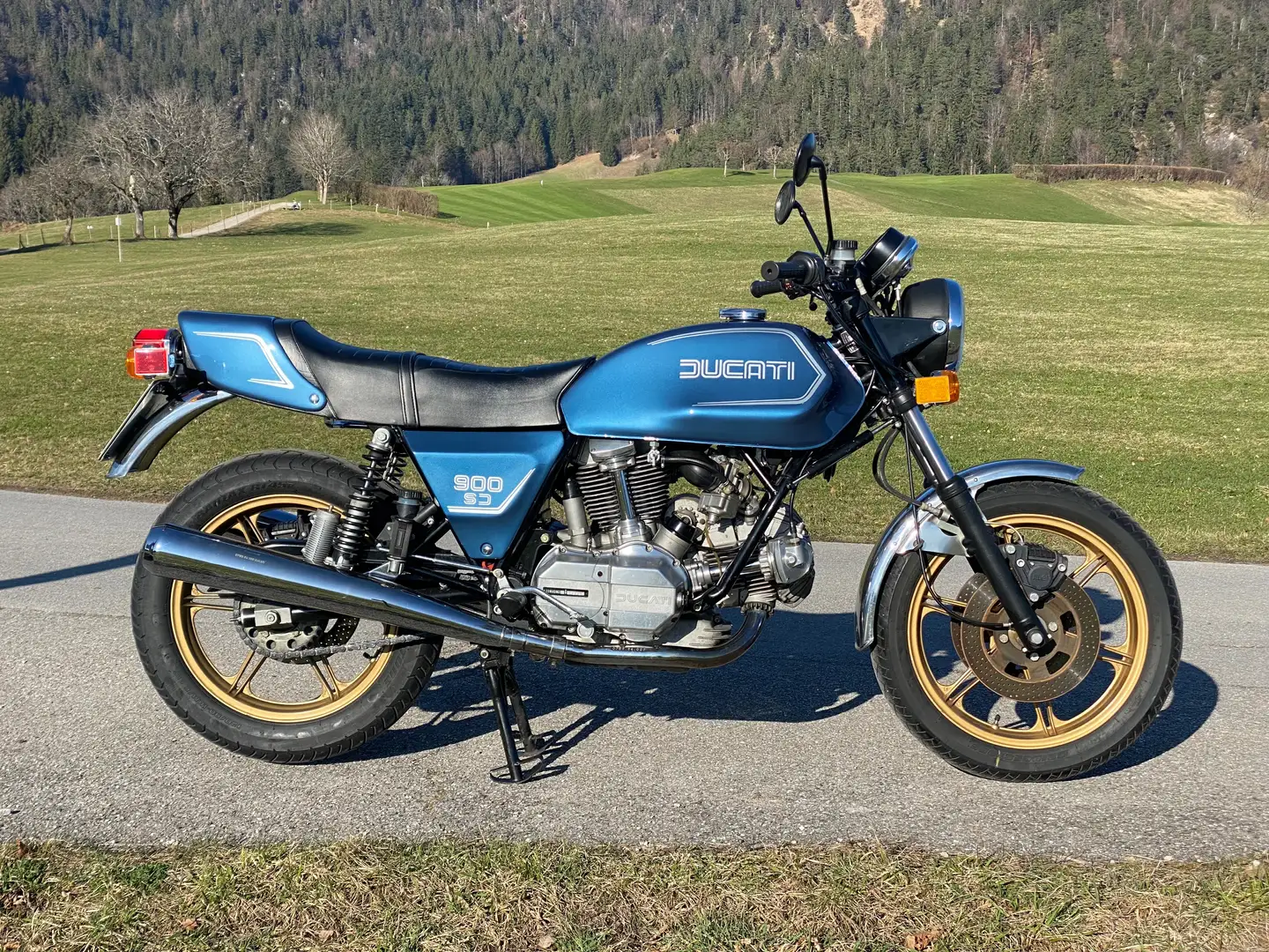 Ducati 900 SD Darmah, Königswelle, Bevel Drive Blau - 2