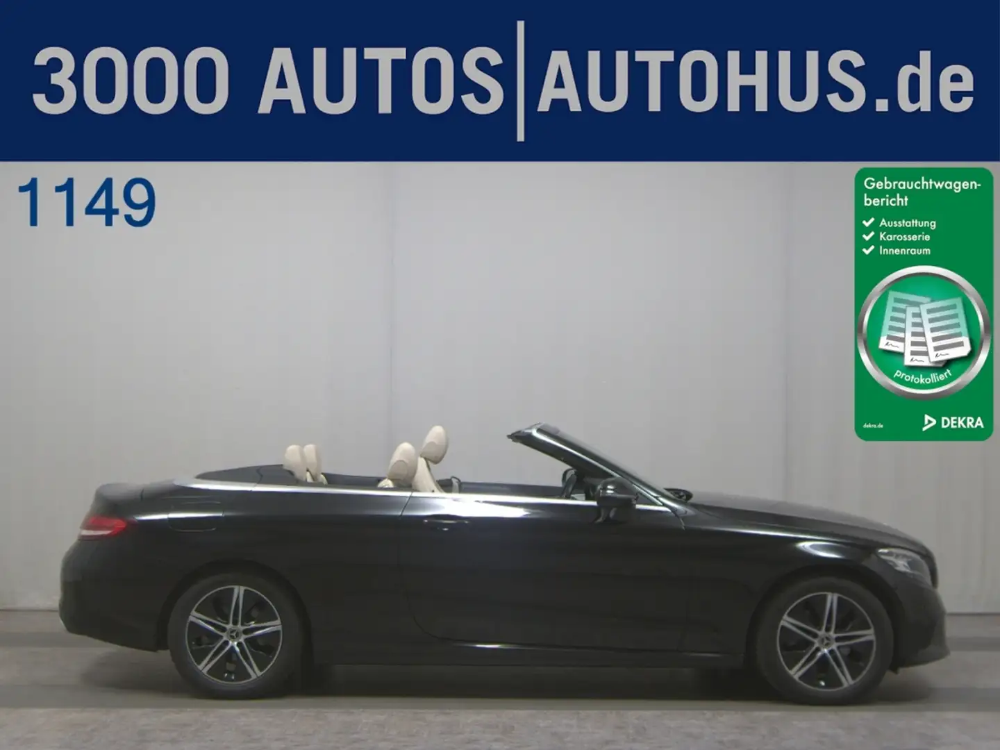 Mercedes-Benz C 220 d Cabrio Leder Navi LED Airscarf RFK Schwarz - 1