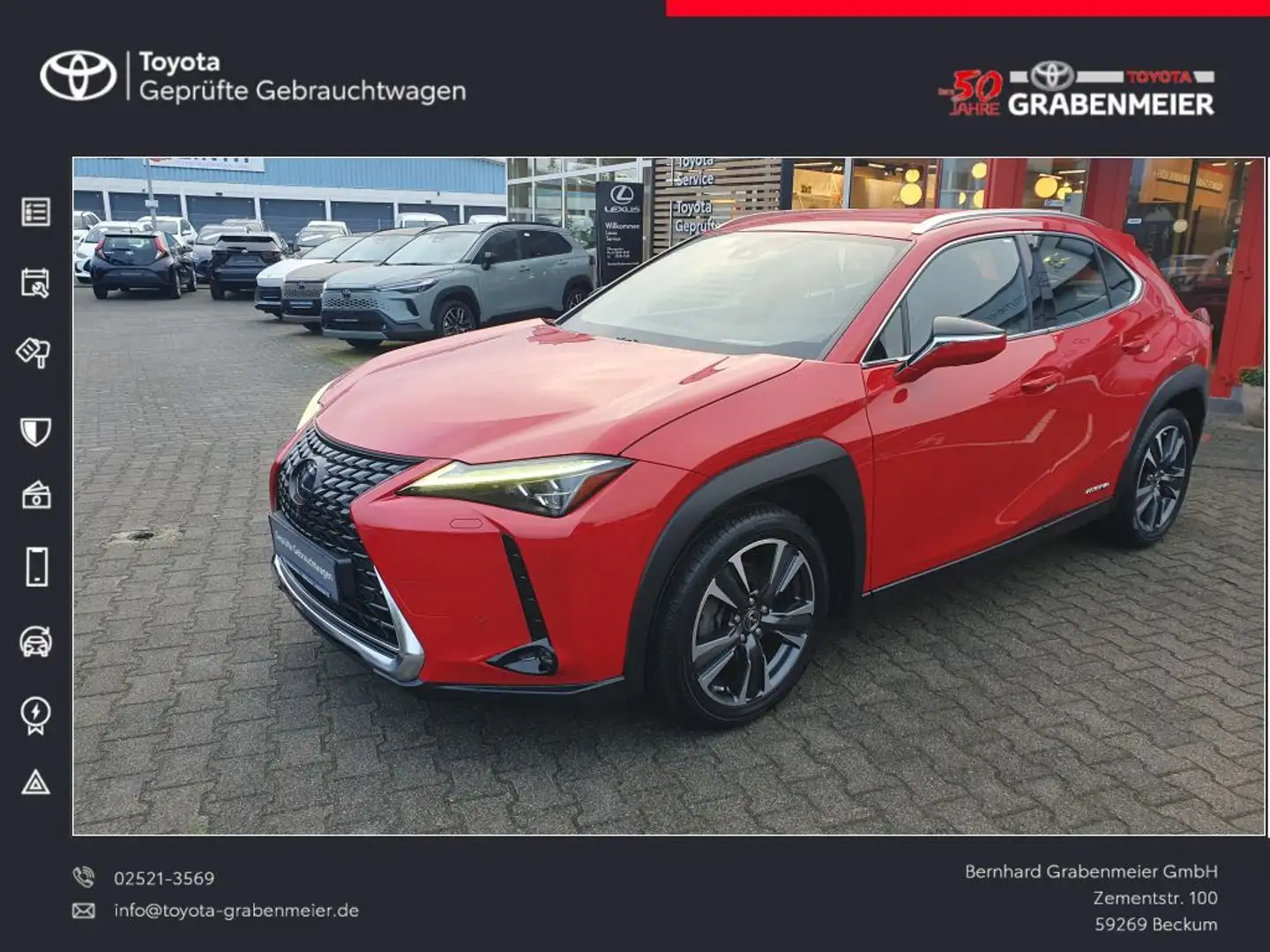 Lexus UX 250h (E-FOUR) Luxury Line Rouge - 1