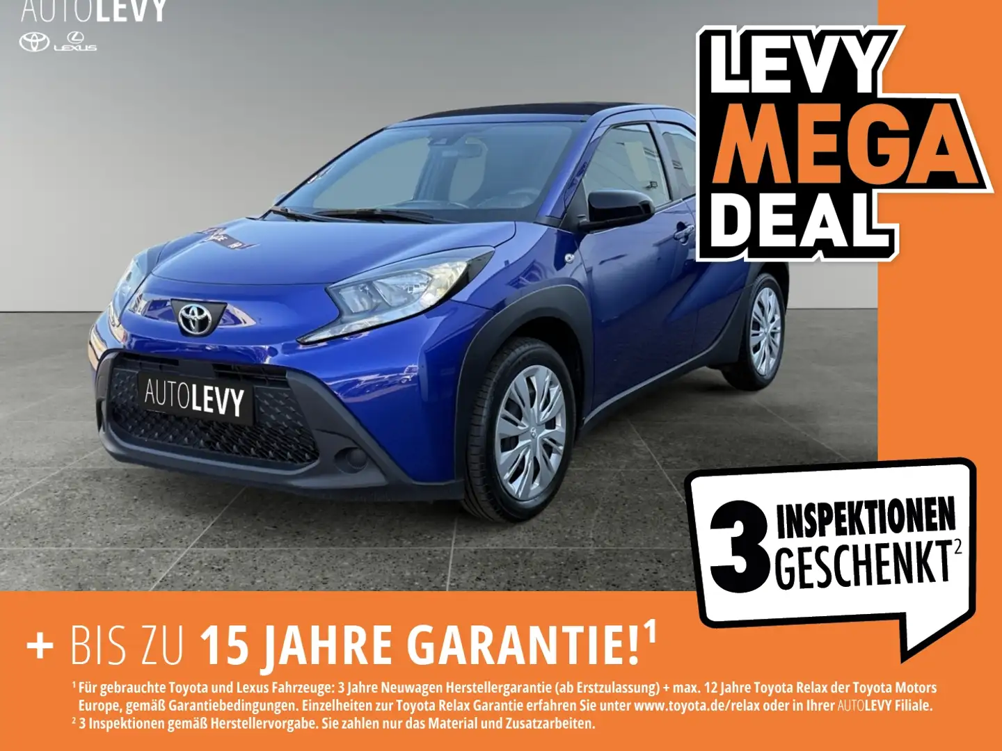 Toyota Aygo 1.0 Air *Faltdach* +CarPlay+Klimaaut.+Kamera Bleu - 1