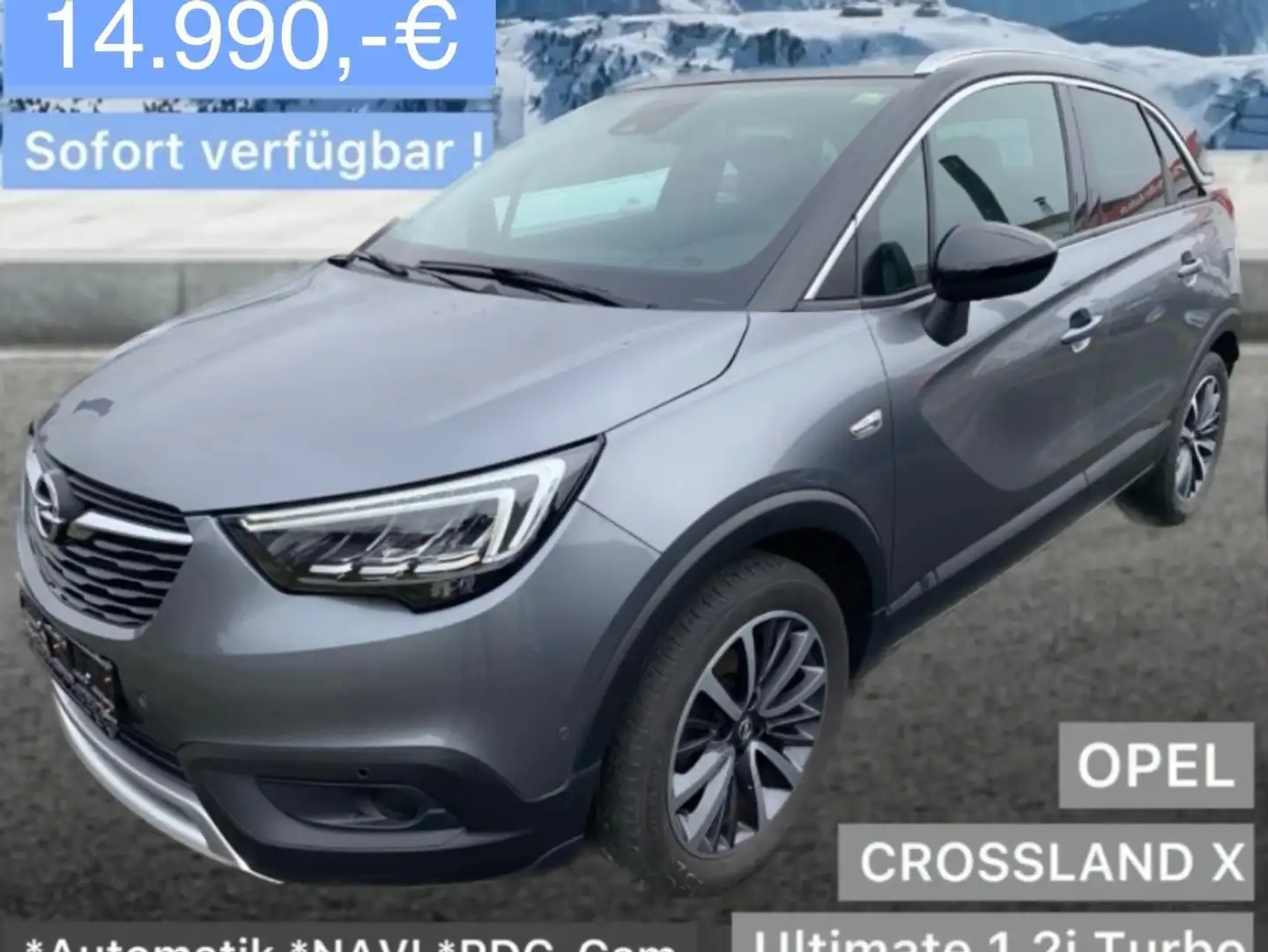 Opel Crossland X Ultimate 1.2i DI Turbo Automatik NAVI PDC-Cam LED Grau - 1