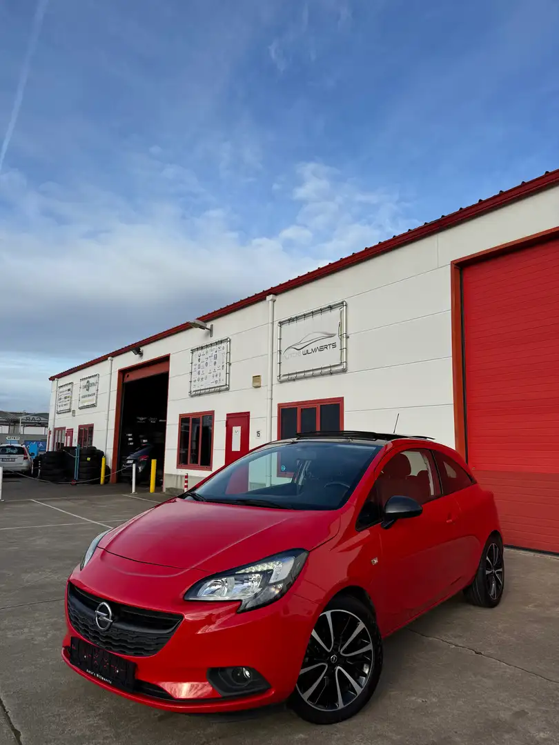 Opel Corsa 2016 1.4i 90000km led/pano/applcrply Rouge - 1