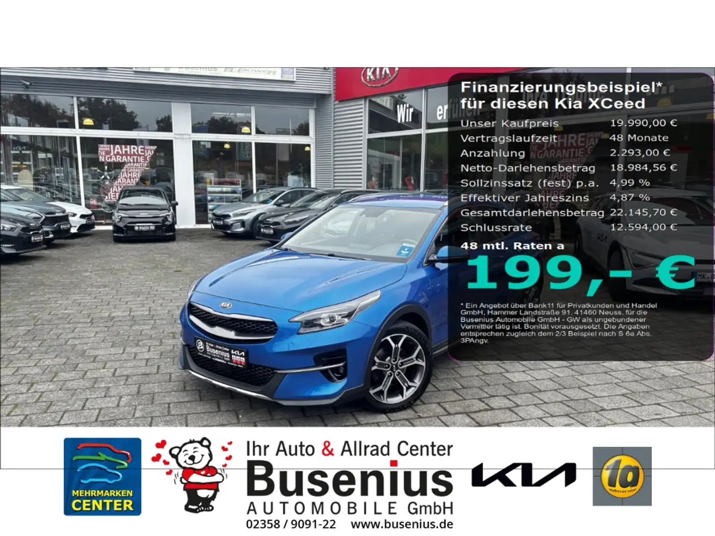 Kia XCeed 1.5 T-GDI Spirit+Navi+LED+Kamera+Freisprech Blau - 1
