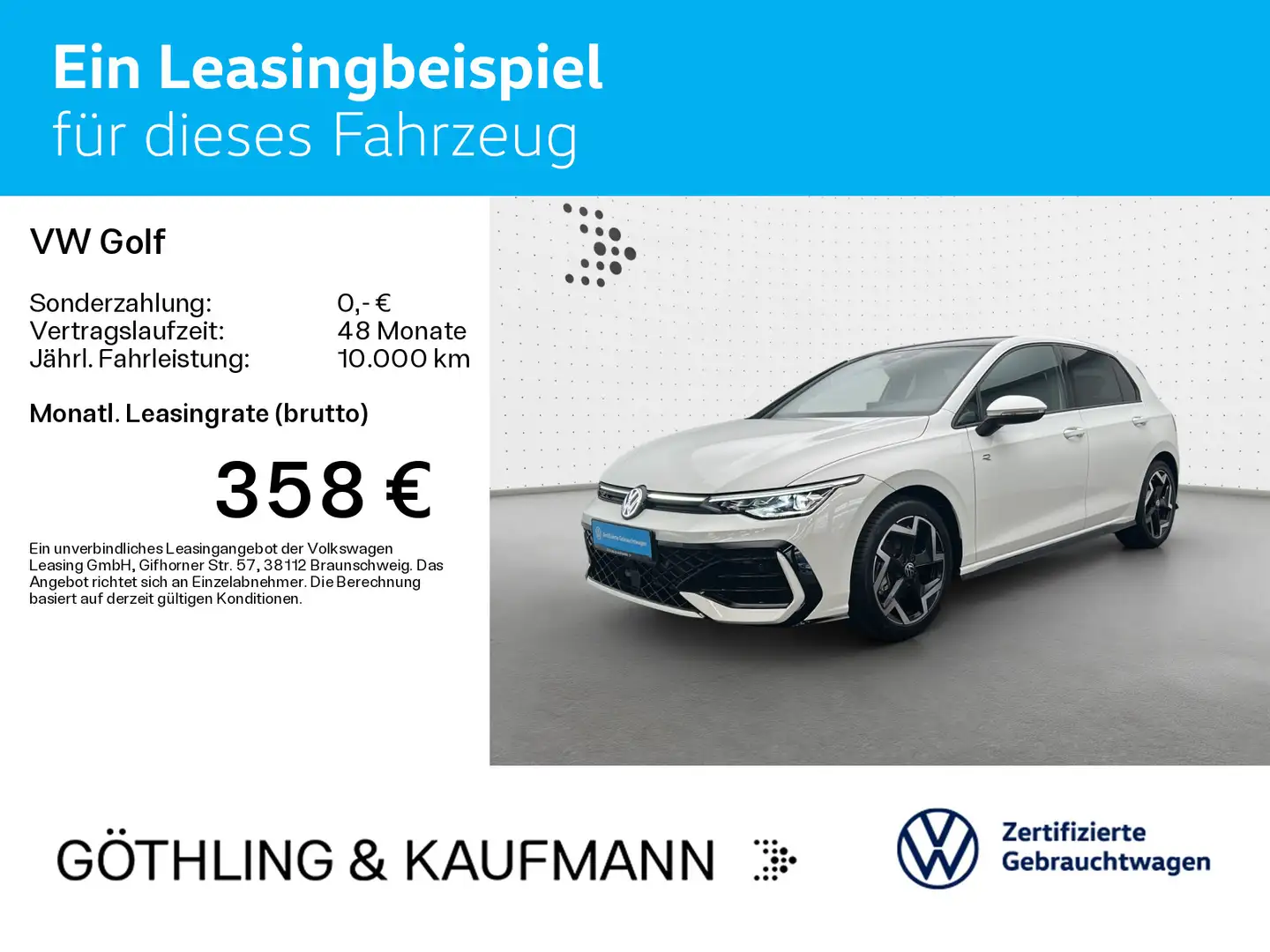 Volkswagen Golf R-Line 1.5 eTSI DSG*APP*KAM*SHZ*ASG*LED*Vir Weiß - 2
