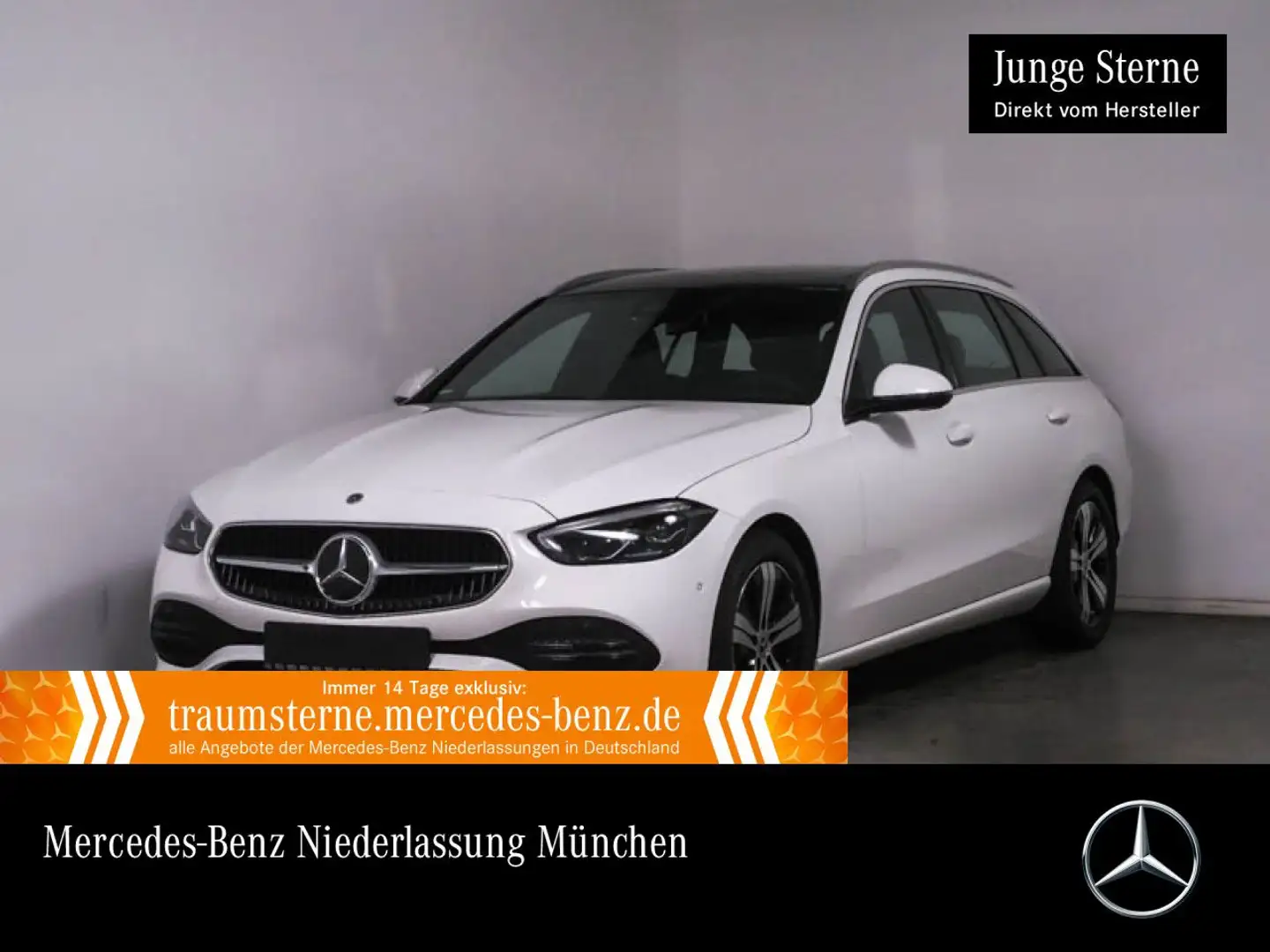 Mercedes-Benz C 200 d T AVANTG+PANO+AHK+LED+KAMERA+KEYLESS+9G Weiß - 1