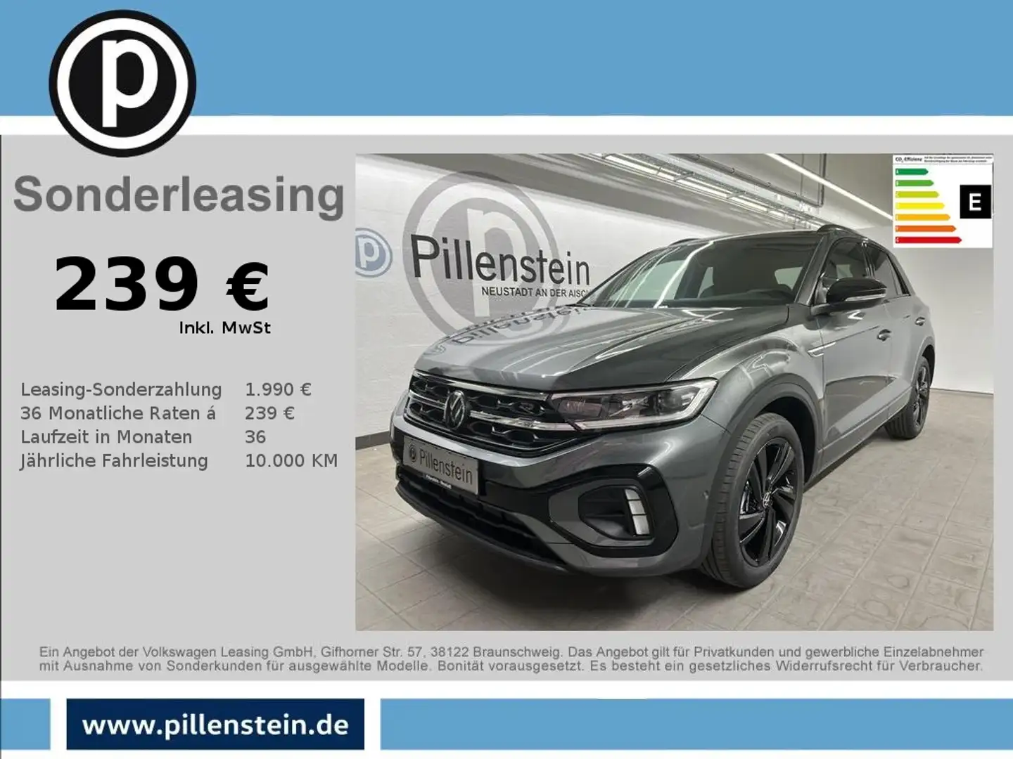 Volkswagen T-Roc TSI DSG R-LINE/BLACK NAVI+ACC+KAM+EASY+SP-SITZ Grau - 1