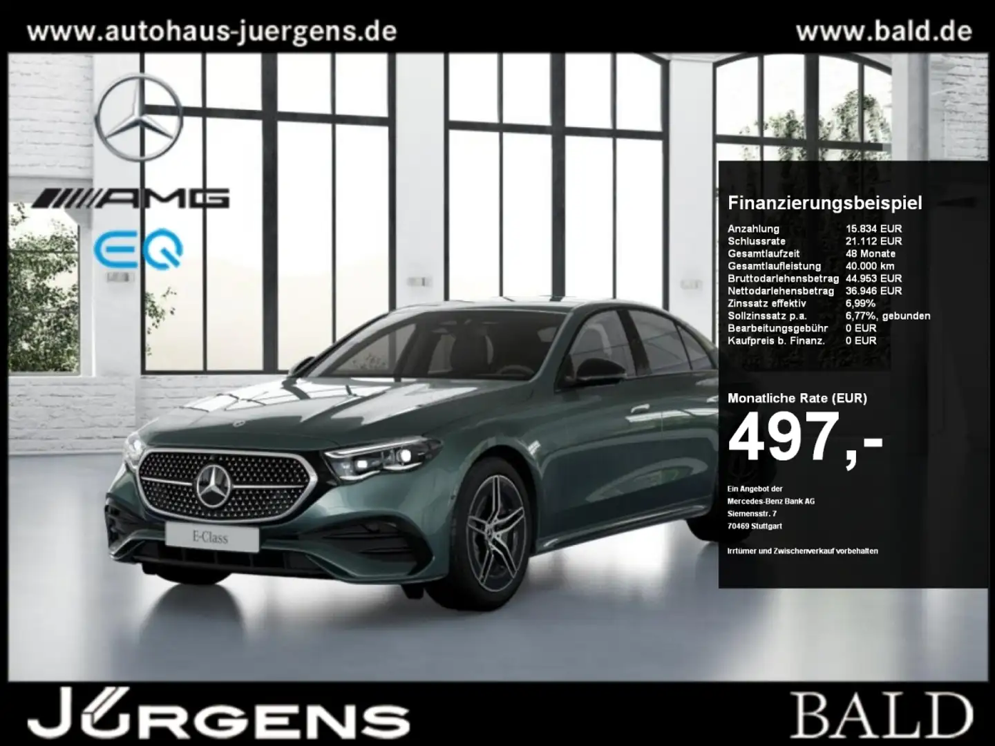 Mercedes-Benz E 300 e AMG-Sport/DIGITAL/360/Night/Distr/19' Silber - 1