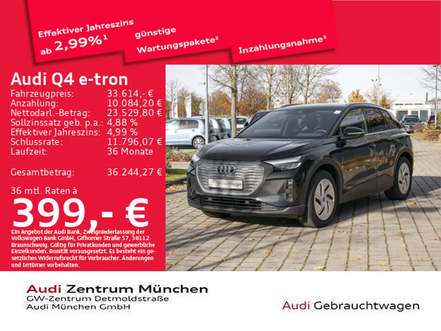 Audi Q4 e-tron 45 qu. Navi+/19"Zoll Schwarz - 1