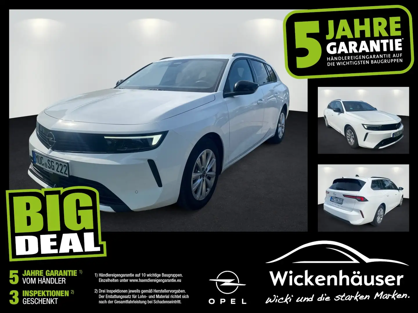 Opel Astra Kombi 1.5 D Enjoy AT LED+SHZ+Kam.+BT Blanc - 1