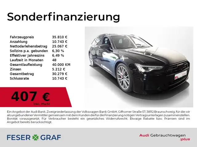 2023 Audi A6 in Black for sale