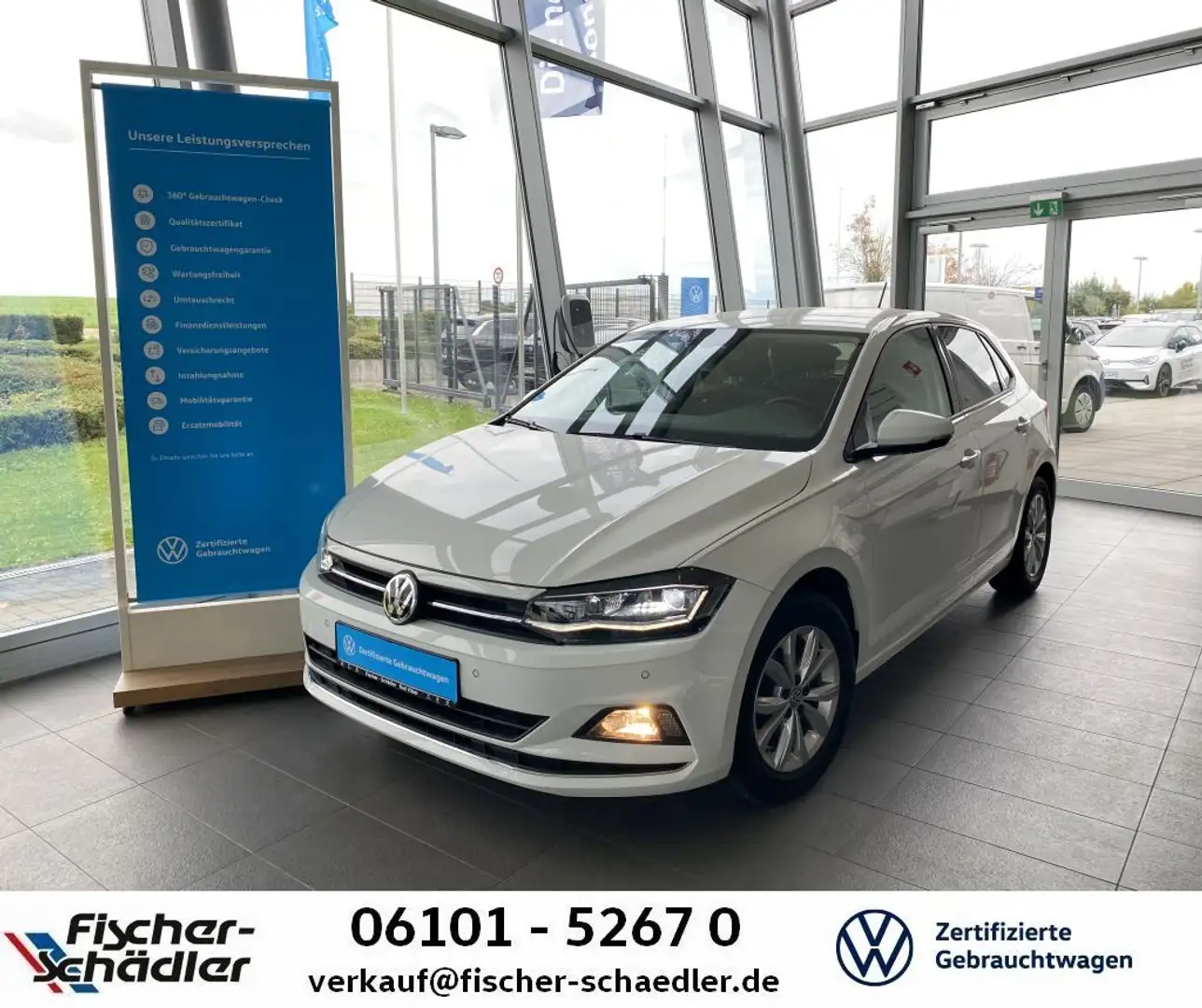 Volkswagen Polo Highline 1.0TSI*Sitzhz*15''*ParkPilot*Klima Weiß - 1