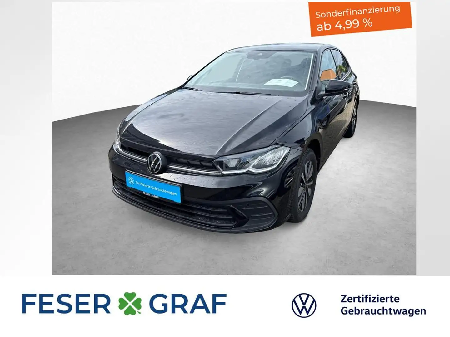 Volkswagen Polo MOVE 1.0 TSI 5-Gang NAVI KAMERA GJR Zwart - 1