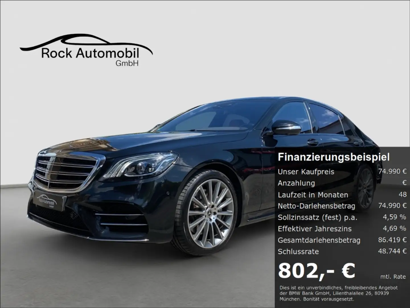 Mercedes-Benz S 400 d 4M L AMG Designo First Class Chaffeur Tv *Garant Schwarz - 1