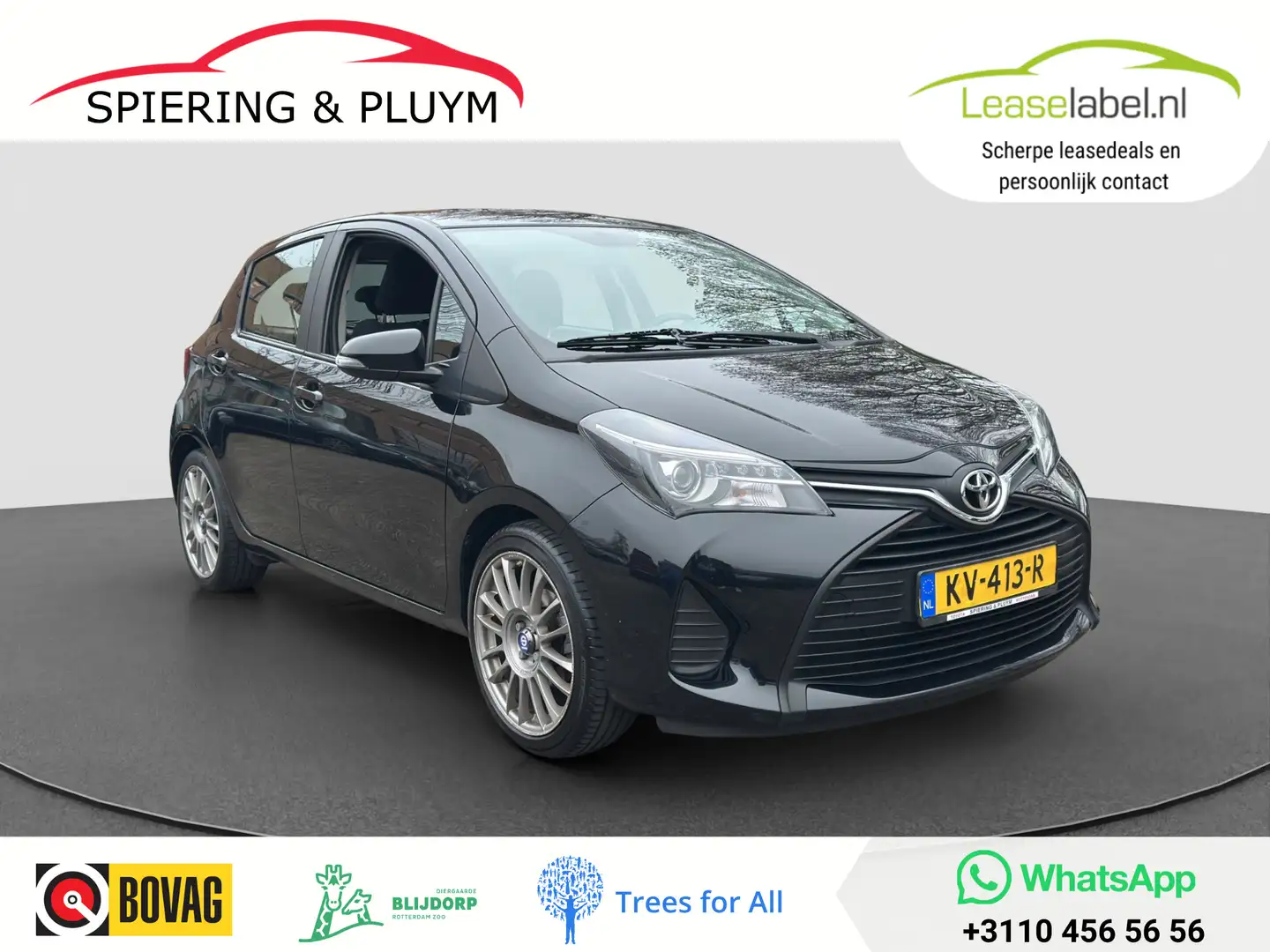 Toyota Yaris 1.0 VVT-i Now | Airco | 5drs | Volledig onderhoude Zwart - 1
