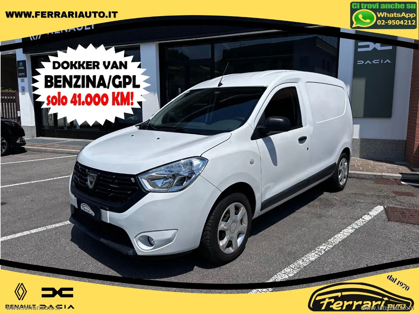 Dacia Dokker SCe 110 CV GPL Furgone Bianco - 1