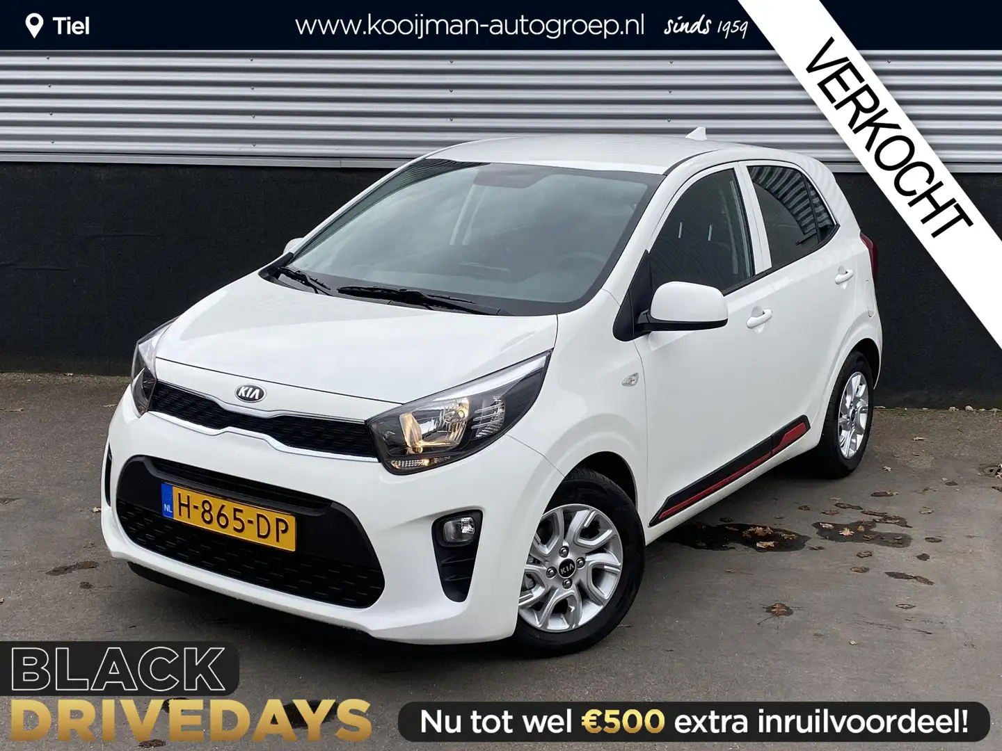 Kia Picanto 1.0 MPi DynamicLine Zeer Lage Km-stand, Achteruitr Blanc - 1