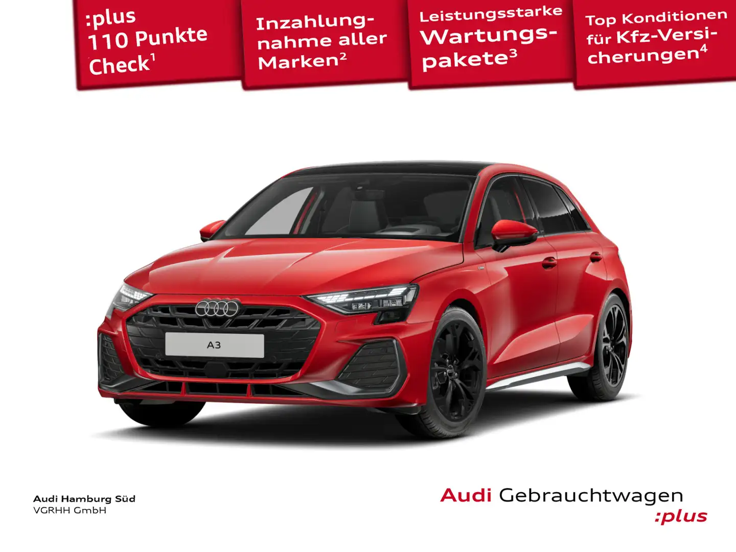 Audi A3 30 TFSI S line S tronic NAV/ACC/AHK Rot - 1