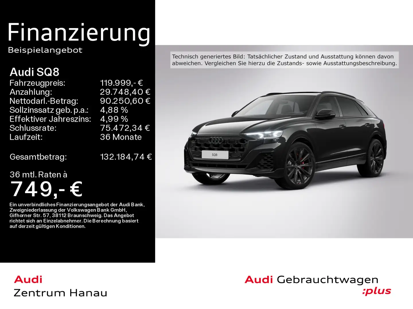 Audi SQ8 TFSI quattro*AHK*PANO*LASER*STHZG*NACHTSICHT Schwarz - 1