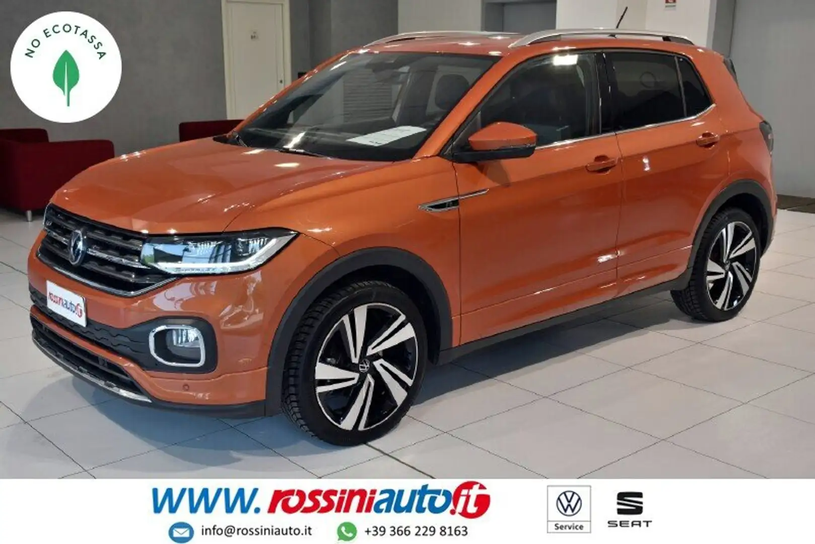 Volkswagen T-Cross 1.0 TSI 110 CV DSG ADVANCED R-LINE PACK + R18 BICO Arancione - 1