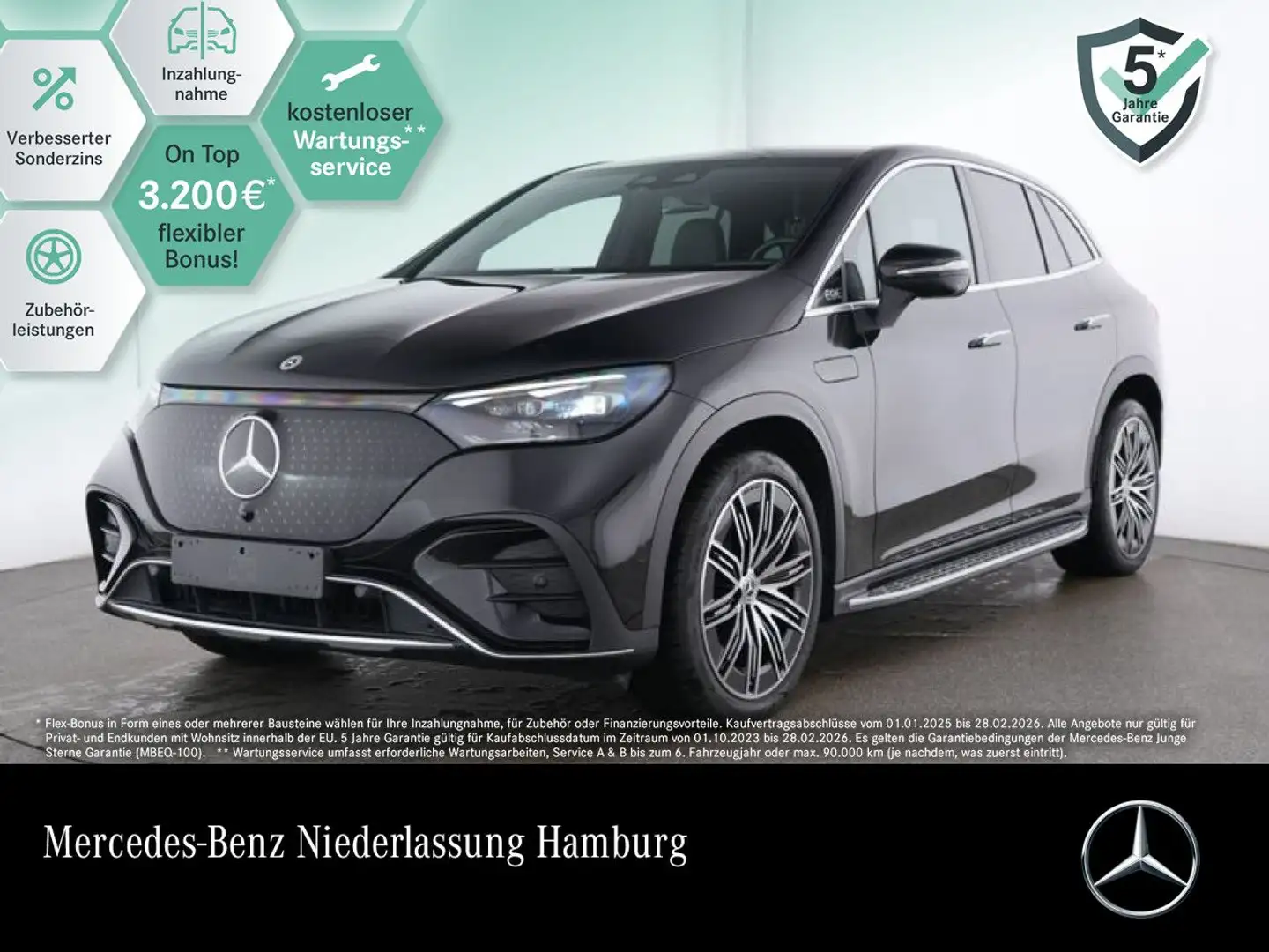 Mercedes-Benz EQE SUV EQE 350 4M AMG+PANO+360+AHK+BURMESTER+KEYLESS Schwarz - 1