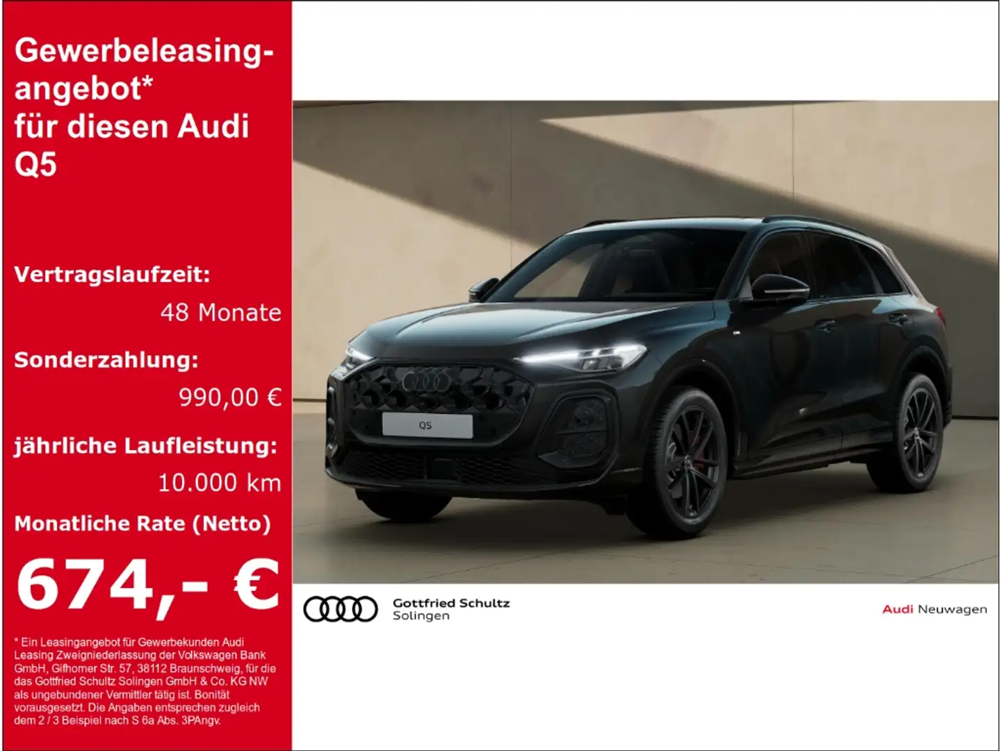 Audi Q5 SUV TDI quattro Pano AHK ACC uvm. S line Schwarz - 1