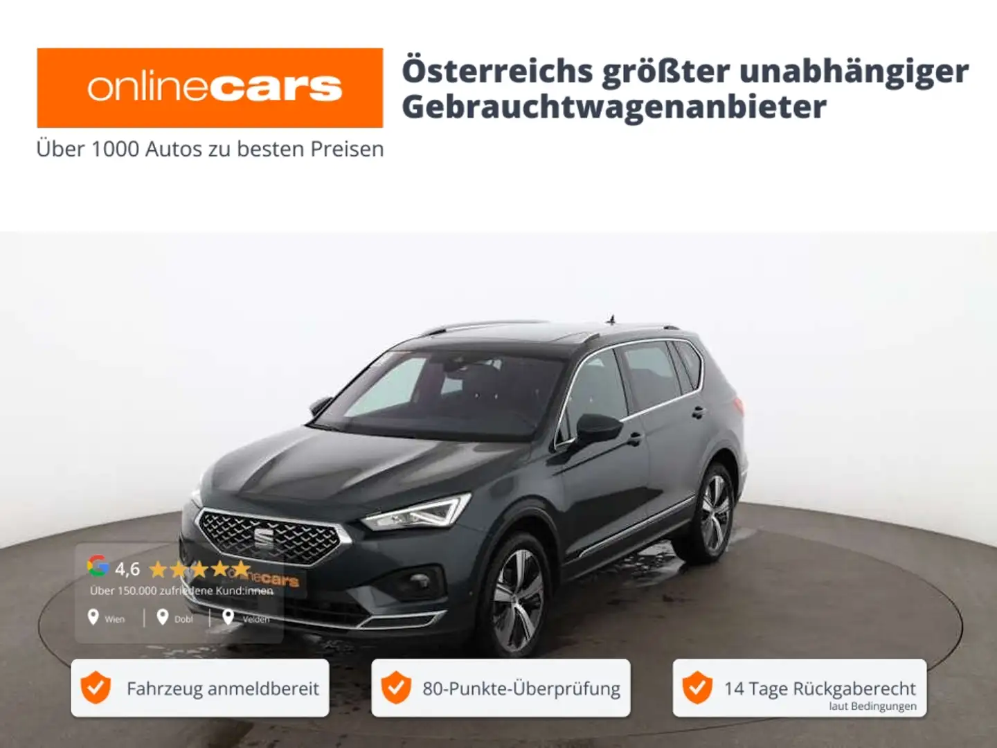 SEAT Tarraco 1.5 TSI Xcellence Aut LED 360-CAM SKY AHK Grün - 1