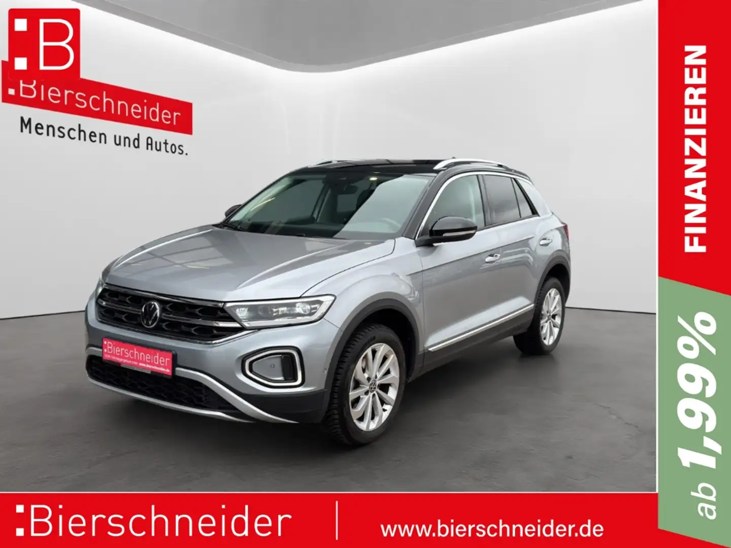 Volkswagen T-Roc 1.5 TSI DSG Style LED NAVI AHK ACC PARKASS Silber - 1
