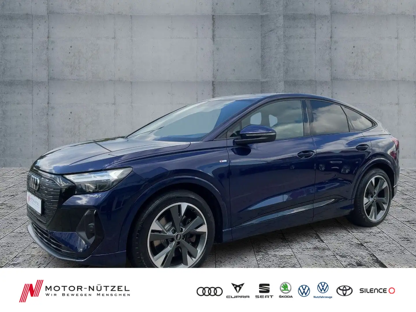 Audi Q4 e-tron 50 QU S-LINE LED+NAV+RFK+ACC Blau - 1