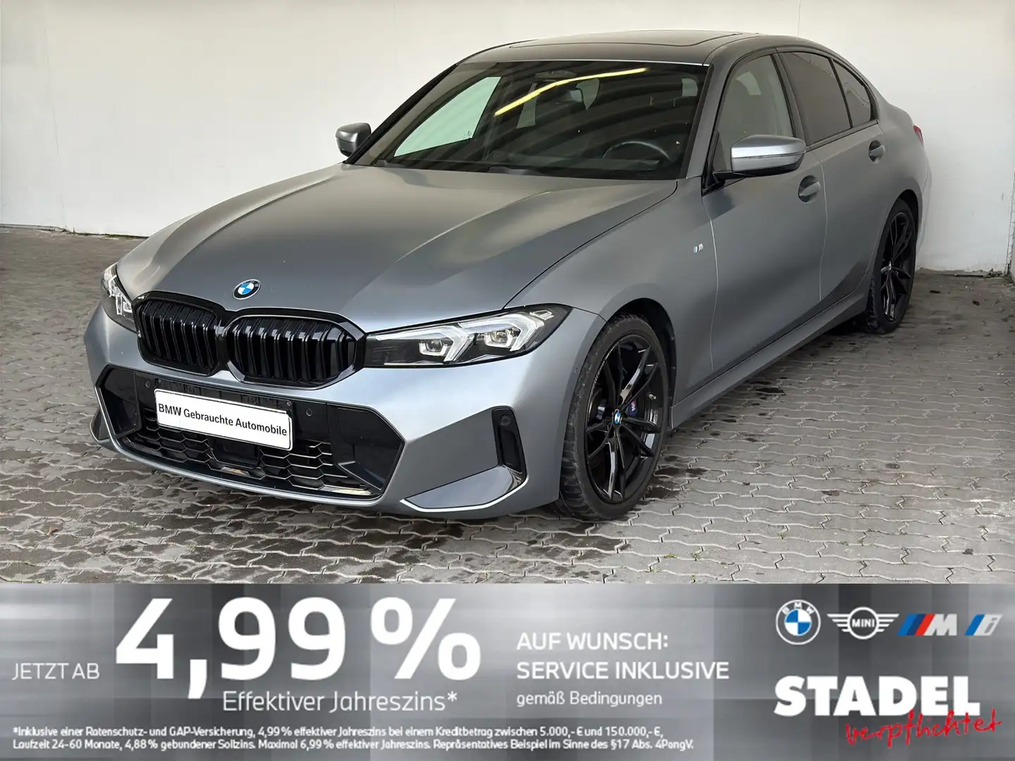 BMW 320 d xDrive M Sport Navi.LED.Standhz.AHK.Glasdac Grau - 1