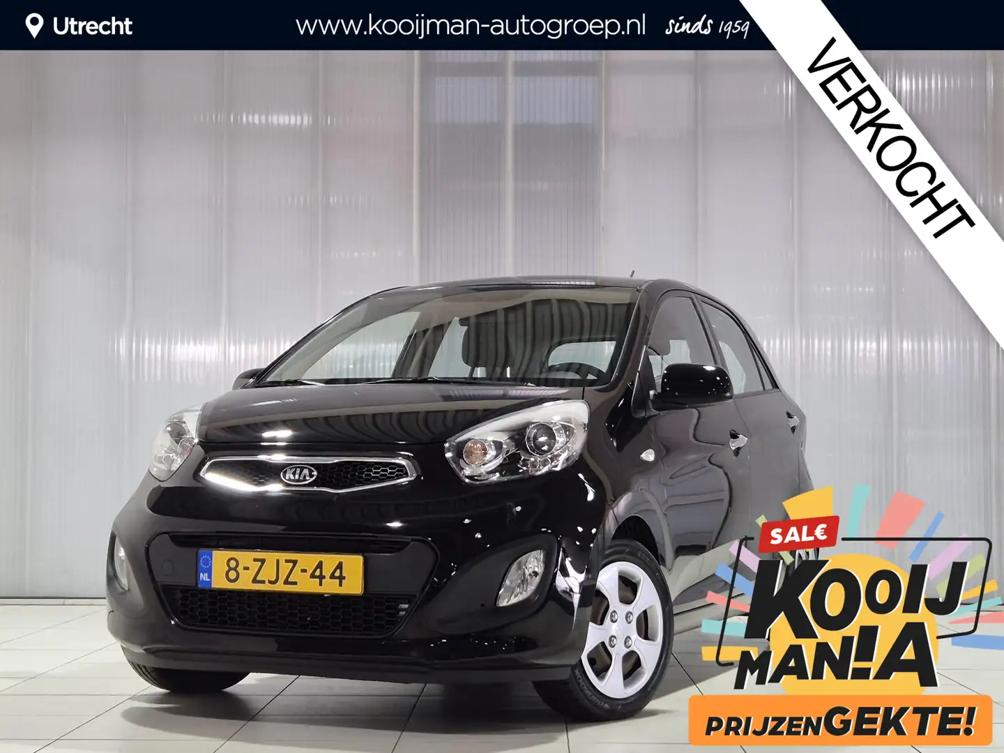 Kia Picanto 1.0 CVVT BusinessLine , Bluetooth, Airco. Zwart - 1