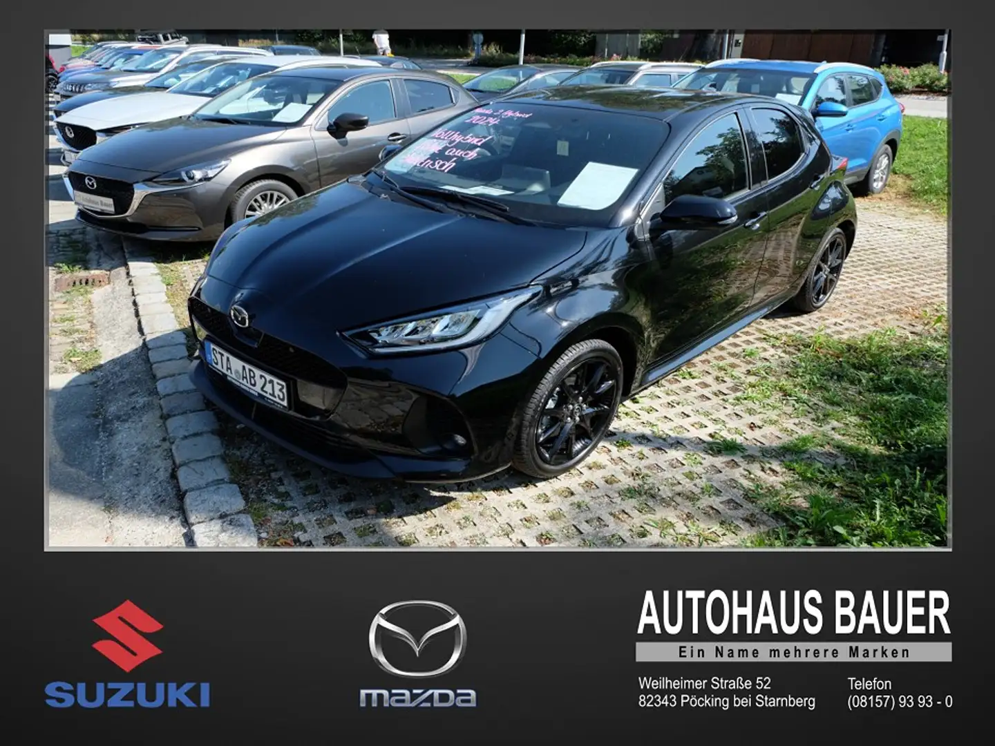 Mazda 2 Hybrid 2024 1.5L VVT-i e-CVT - ICH MUSS WEG!!! Noir - 1
