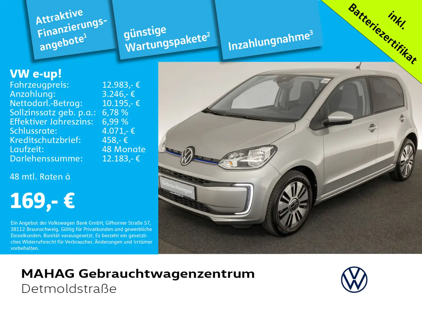 Volkswagen e-up! Style "Plus" CCS Maps+More Bluetooth 1-Gan Argintiu - 1