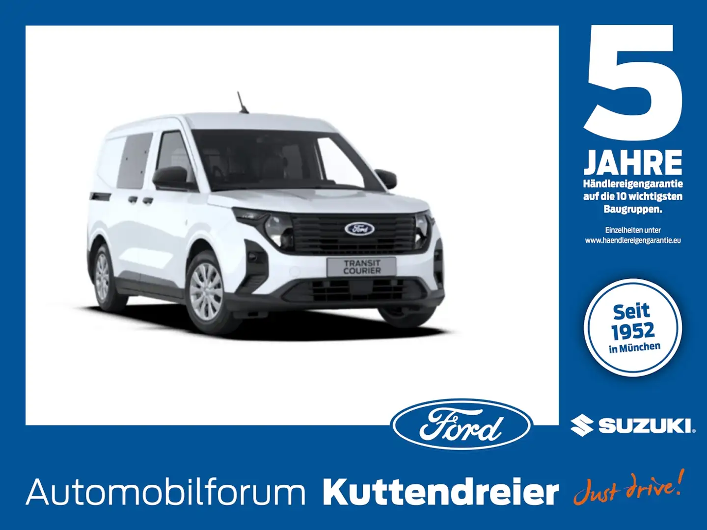 Ford Transit Courier 1.5 EcoBlue Doppelkabine AHK*SHZ Blanc - 1