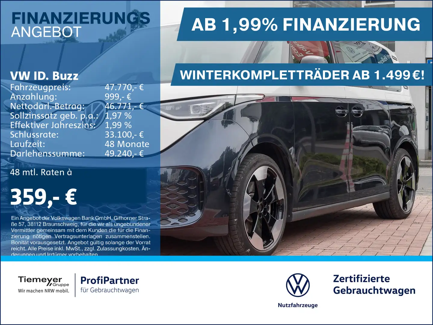 Volkswagen ID. Buzz ID.Buzz PRO 360 AHK LM21 ACC eTÜREN eKLAPPE Bleu - 1