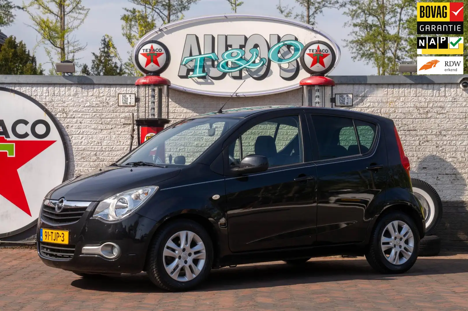 Opel Agila 1.0 Edition 1e Eig. 72.400 km +NAP NL-auto Zwart - 1