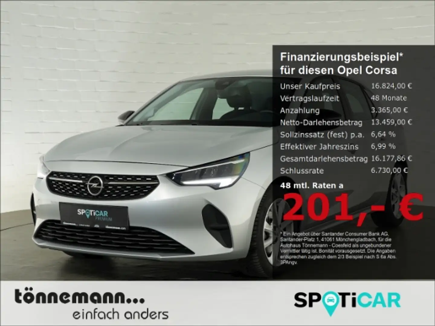 Opel Corsa F ELEGANCE CDTI+LED LICHT+NAVI+SITZ-/LENKRADHEIZUN Silber - 1