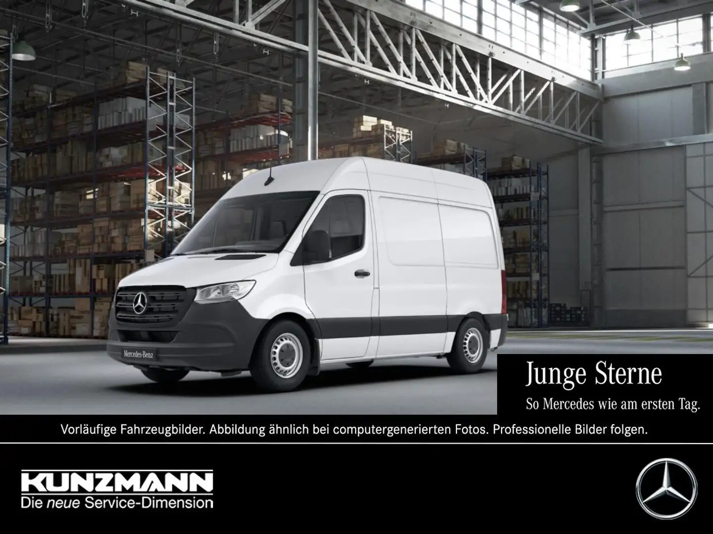 Mercedes-Benz Sprinter 214 CDI Kasten Hochdach Kompakt Kamera Weiß - 1