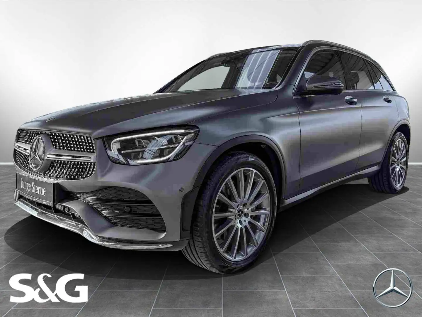 Mercedes-Benz GLC 400 d 4M AMG Towink+Business+Pano+Spurhalte Grijs - 1