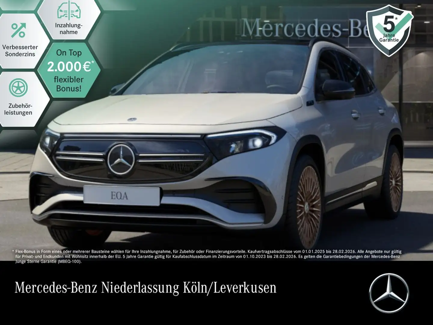 Mercedes-Benz EQA 250 ELECTRICART+20"+PLUS-PAKET+PANO+360+MEMORY Weiß - 1
