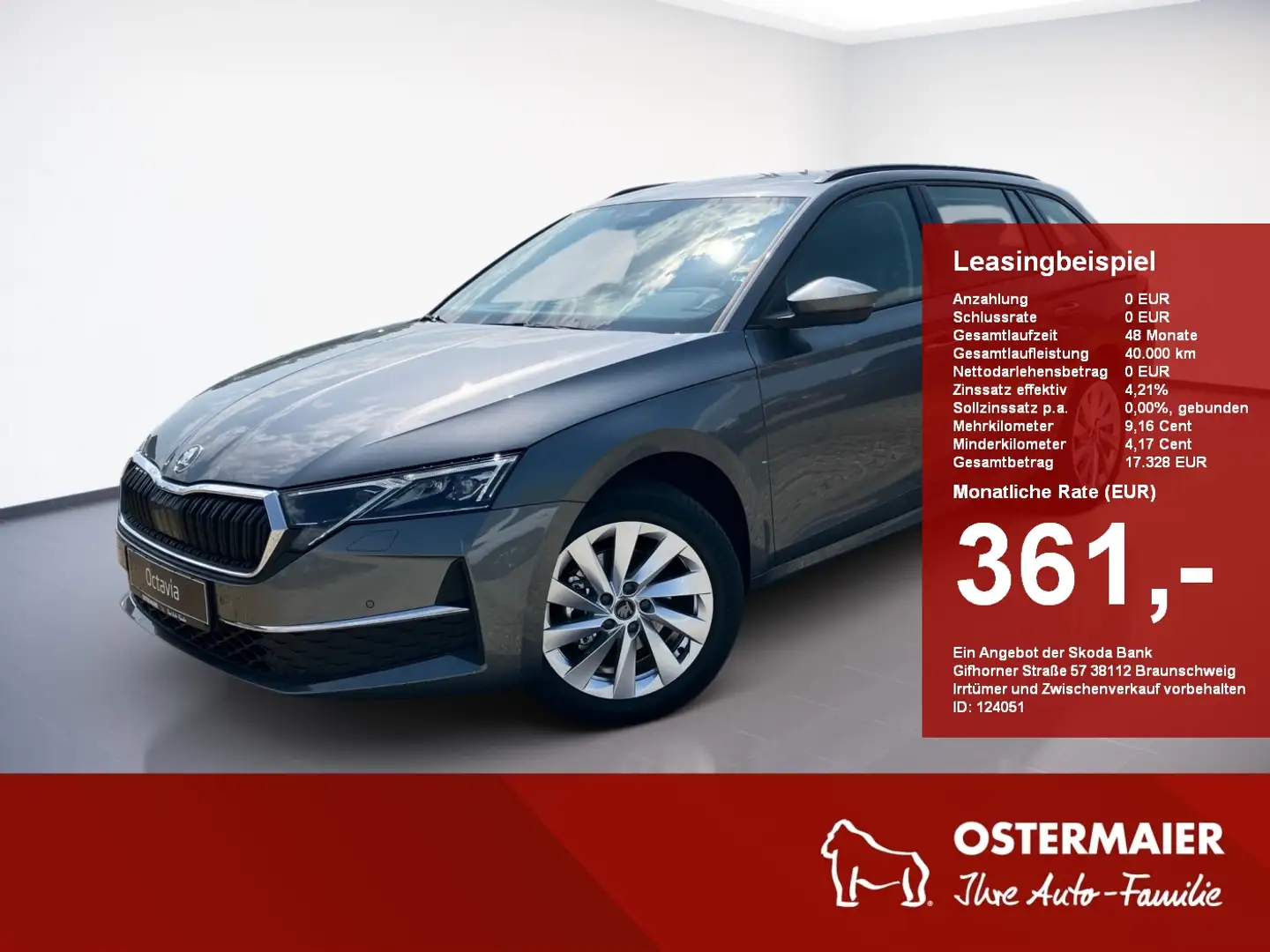 Skoda Octavia Combi Selection 2.0TDI MATRIX.NAV.AMBIENTE.SideA.S Grau - 1