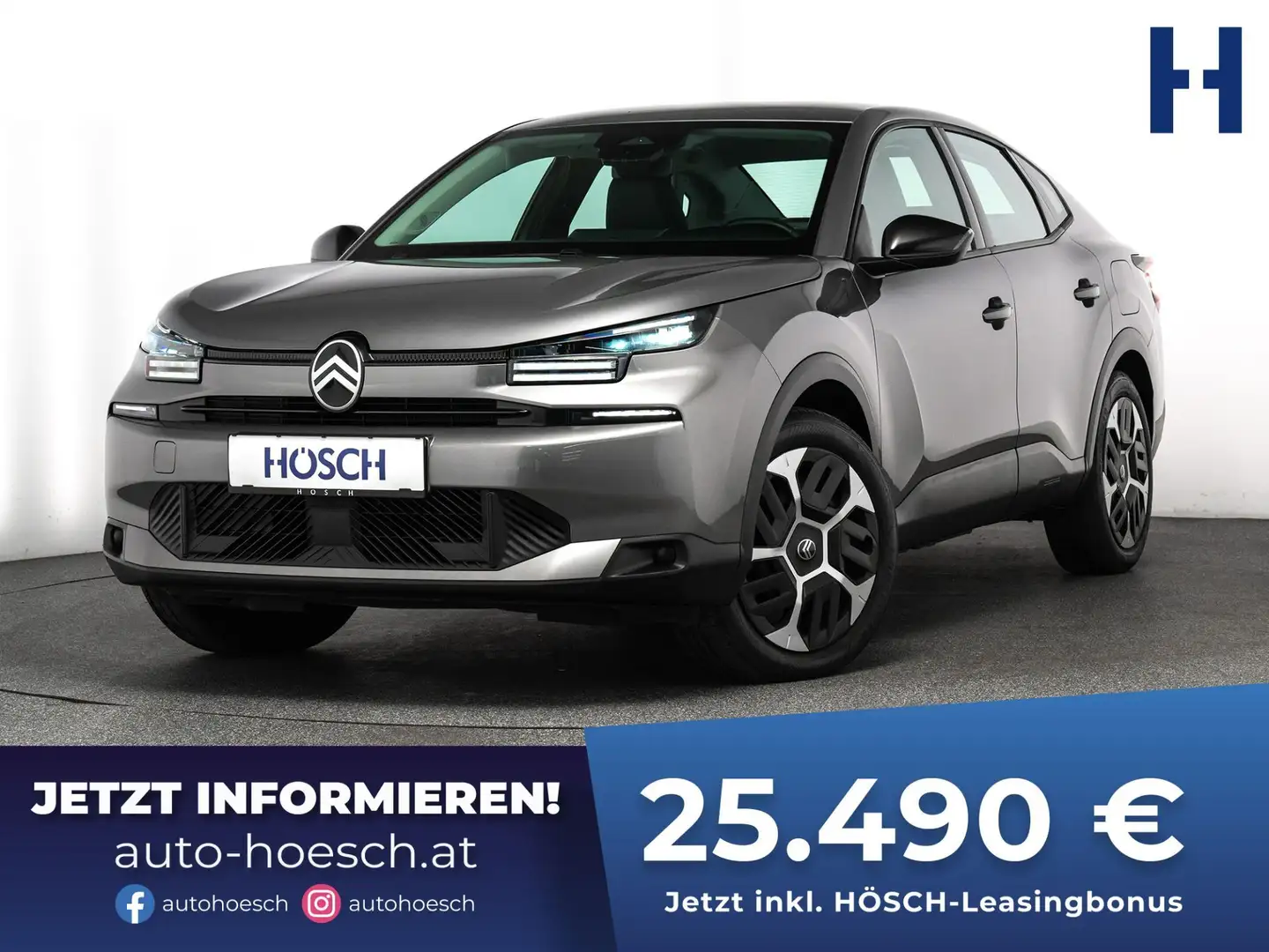 Citroen E-C4 X Plus FACELIFT 54 kWh KAMERA NAVI WENIG KM Grau - 1