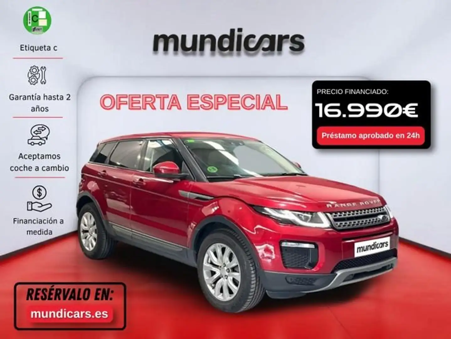 Land Rover Range Rover Evoque 2.0L TD4 132kW 4x4 Autobiography Auto Rojo - 1