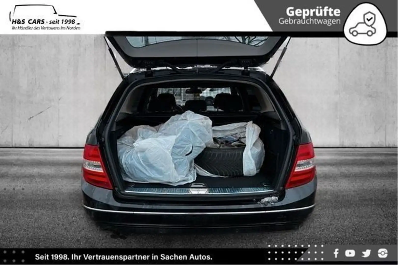 Mercedes-Benz C 180 T CGI AVANTG. 2.H NAV 8FACH BR AKT PARKASS Negro - 2