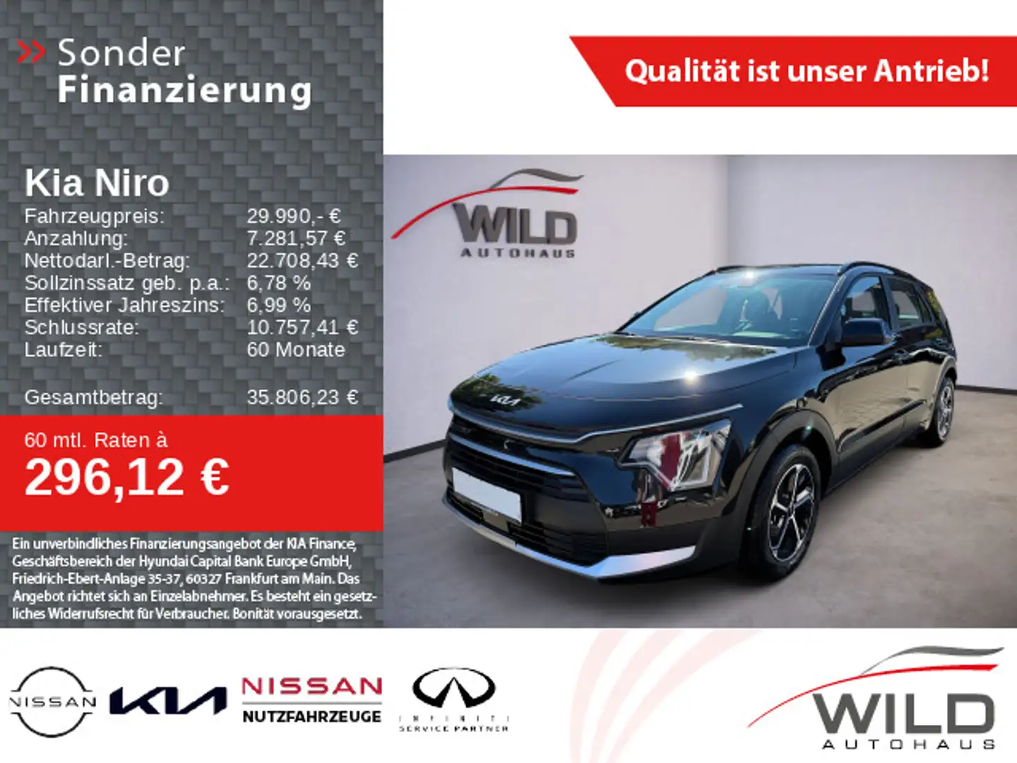Kia Niro 1.6 HEV Edition7 LM-Felgen SHZ Rückfahrkam. Schwarz - 1