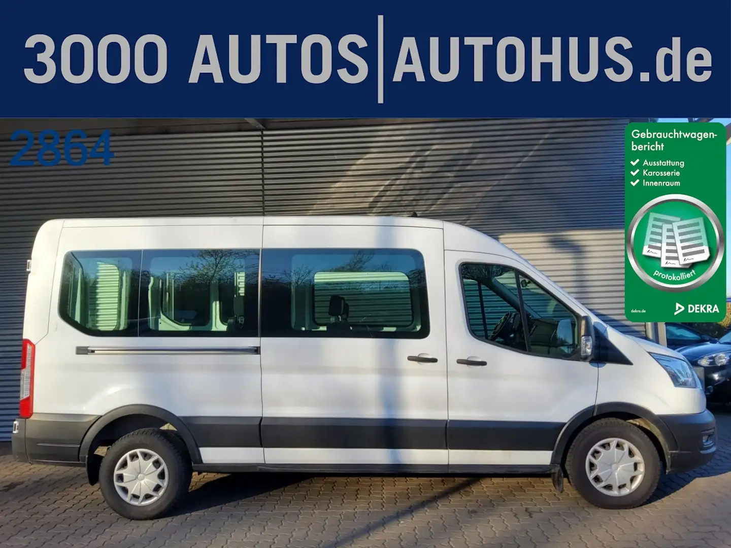 Ford Transit 2.0 TDCi Trend L2H3 9-Sitze Navi PDC Shz Weiß - 1