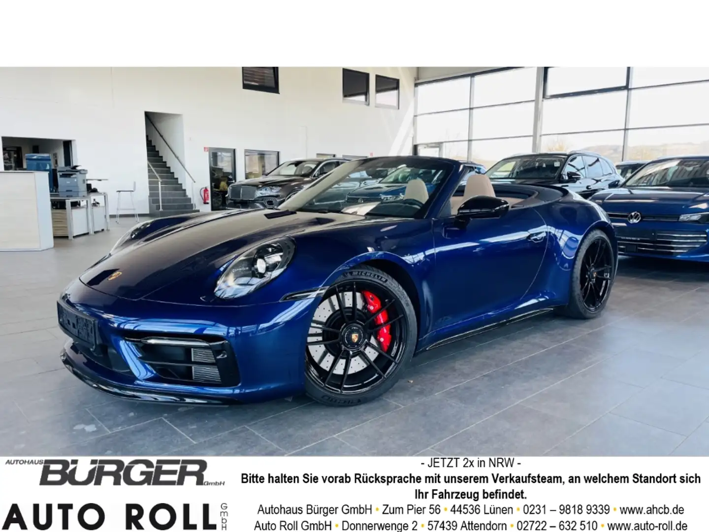Porsche 992 911 Carrera GTS Cabriolet Matrix Navi BOSE ACC Spo Blau - 1