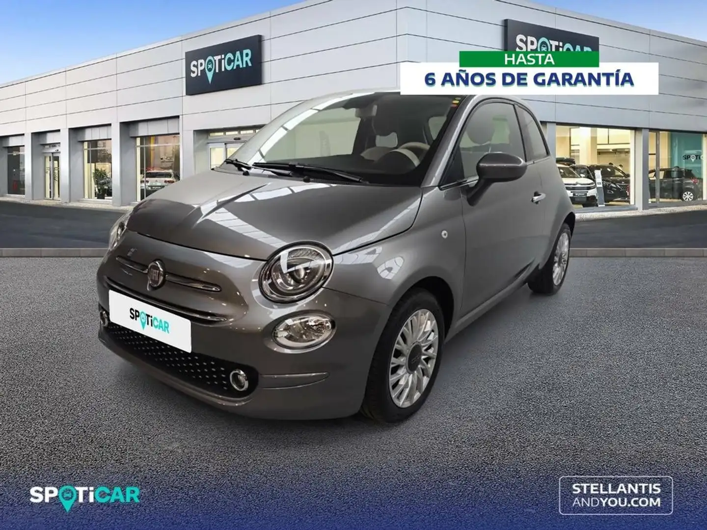 Fiat 500 1.2 Lounge MTA Gris - 1